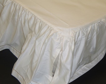 All Organic Cotton  Crib Flat / Ruffle Skirt-Natural-Baby Bedding-Nursery-Sheets