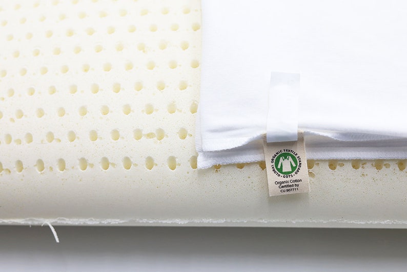 Natural Talalay Latex Pillow With 100 Organic Cotton Cover Protector