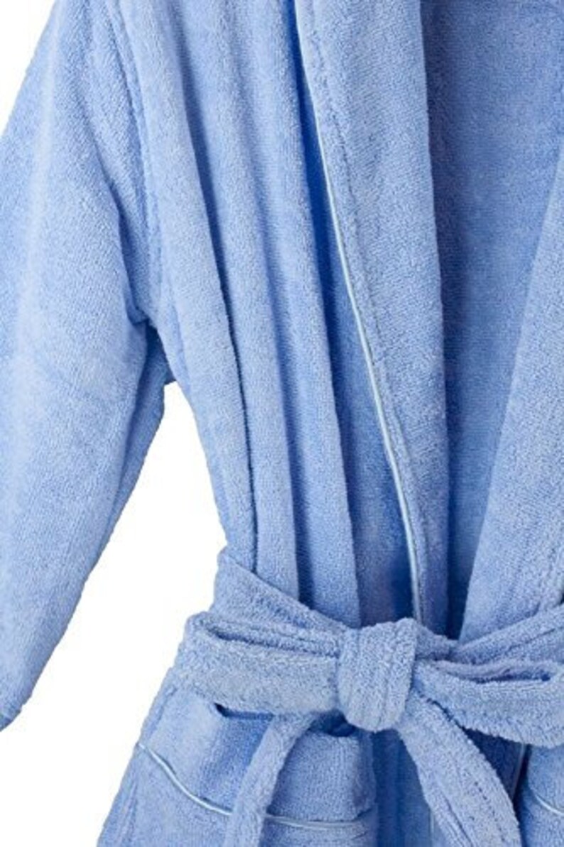 Organic Bath Robe Terry style absorbent 100% Certified cotton zdjęcie 4