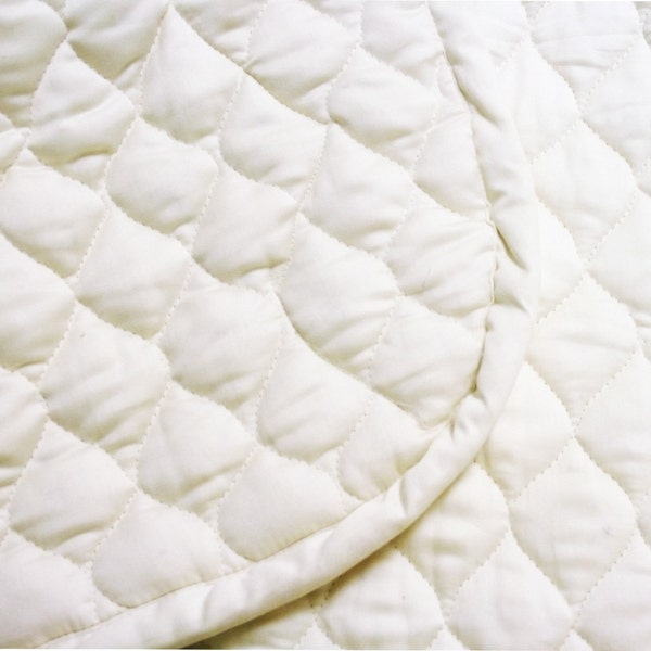 Handmade All Organic Cotton Mattress Pad for Baby Beds Fitted/Flat- Color : Ivory - Healthy and Pure - No dyes or chemicals