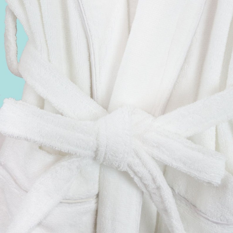 Organic Bath Robe Terry style absorbent 100% Certified cotton zdjęcie 3