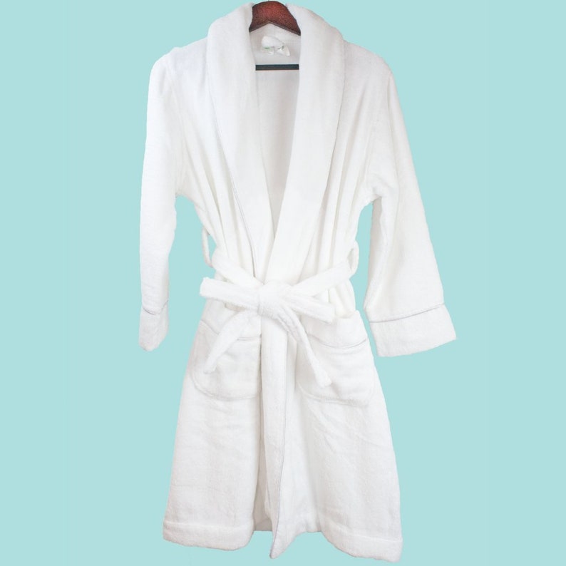 Organic Bath Robe Terry style absorbent 100% Certified cotton zdjęcie 2