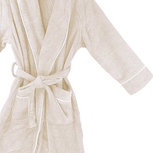 Organic Bath Robe Terry style absorbent 100% Certified cotton image 1