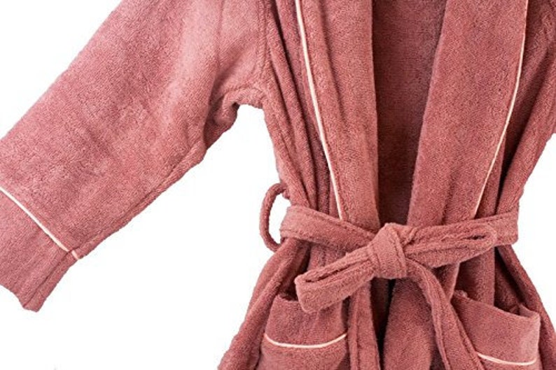 Organic Bath Robe Terry style absorbent 100% Certified cotton image 5
