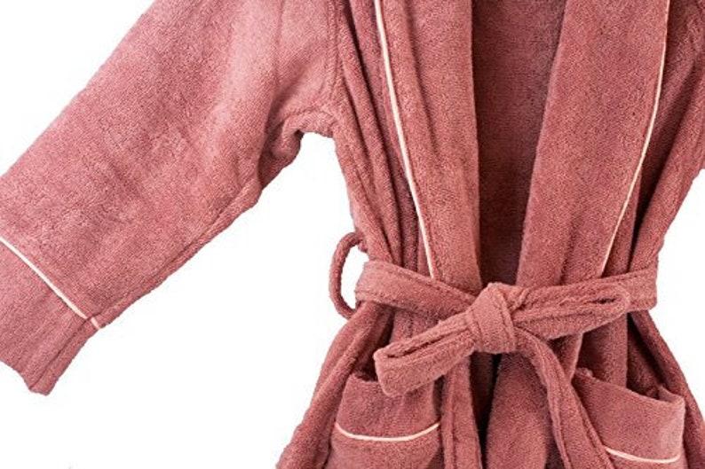 Organic Bath Robe Terry style absorbent 100% Certified cotton zdjęcie 5