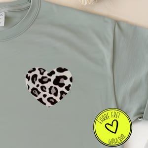 Bügelbild großes Herz Leoprint oder einfarbig / Bügelpatch Herz-Symbol für Erwachsene / Aufbügler Herz Leo-Look oder Neon /Cooles Herz-Patch