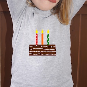 Iron-on image of candles for ironing onto a T-shirt for a child&#39;s birthday - birthday shirt iron-on patch