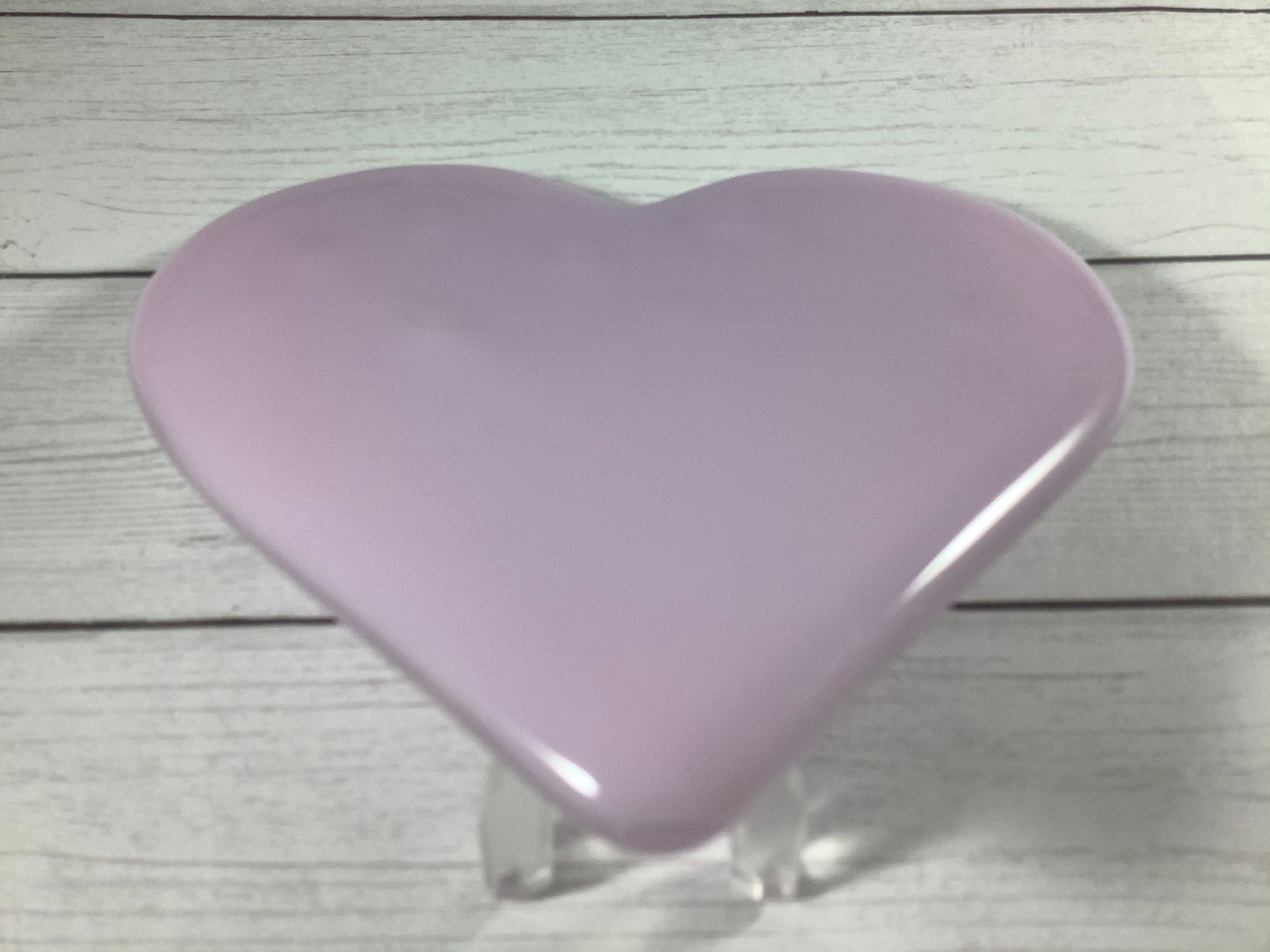 Pink Heart Fused Glass Plug In Wall Valentine Night Light Etsy