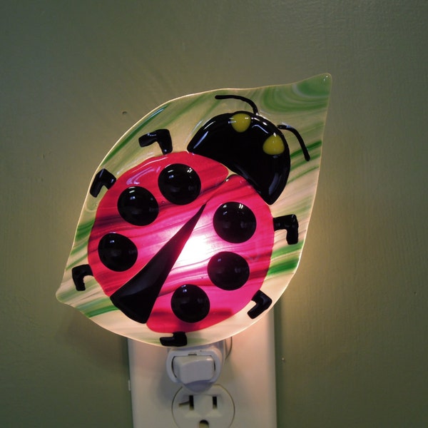Ladybug on a Leaf Night Light