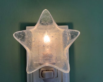 1 Star Fused Glass Plug In the Night Light
