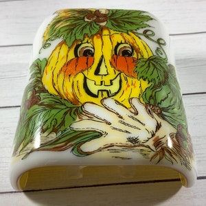 Pumpkin Fused Glass Plug in Halloween Jack O Lantern Night Light With ...