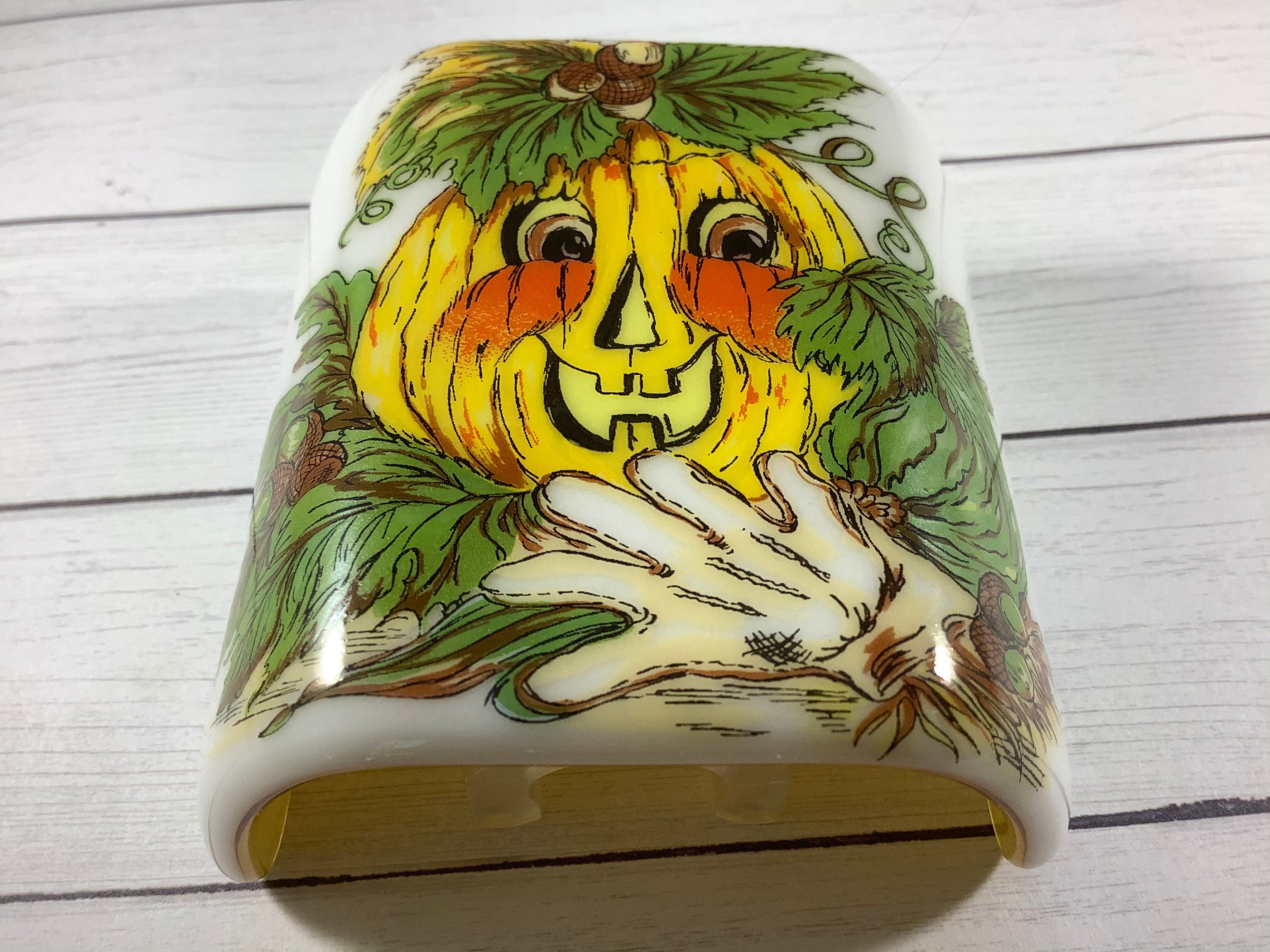 Pumpkin Fused Glass Plug in Halloween Jack O Lantern Night Light With ...