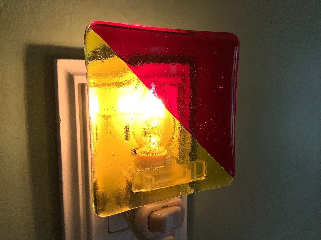 Nautical Flag Letter O Fused Glass Night Light 4 FOR 20 Etsy