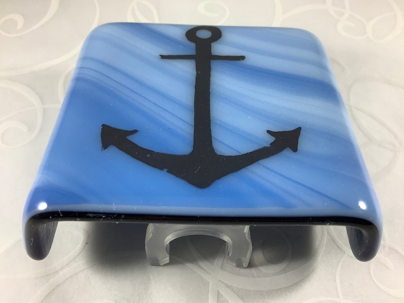Anchor Fused Glass Plug in Nautical Night Light With Draped Etsy