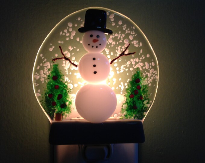 Snow Globe, Winter, Snowman, Night Light, Nite Light, Nightlight, Winter Wonderland, Christmas ...