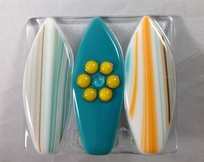 Surfboard Fused Glass Plug in Hang Ten Night Light Etsy