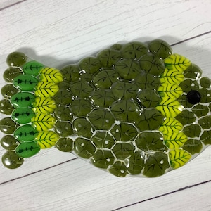 1 Millefiori Fish Fused Glass Plug In Night Light