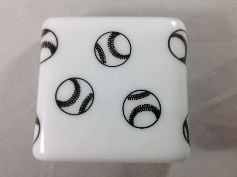 Baseball Fused Glass Plug in Night Light With Draped Sides Etsy