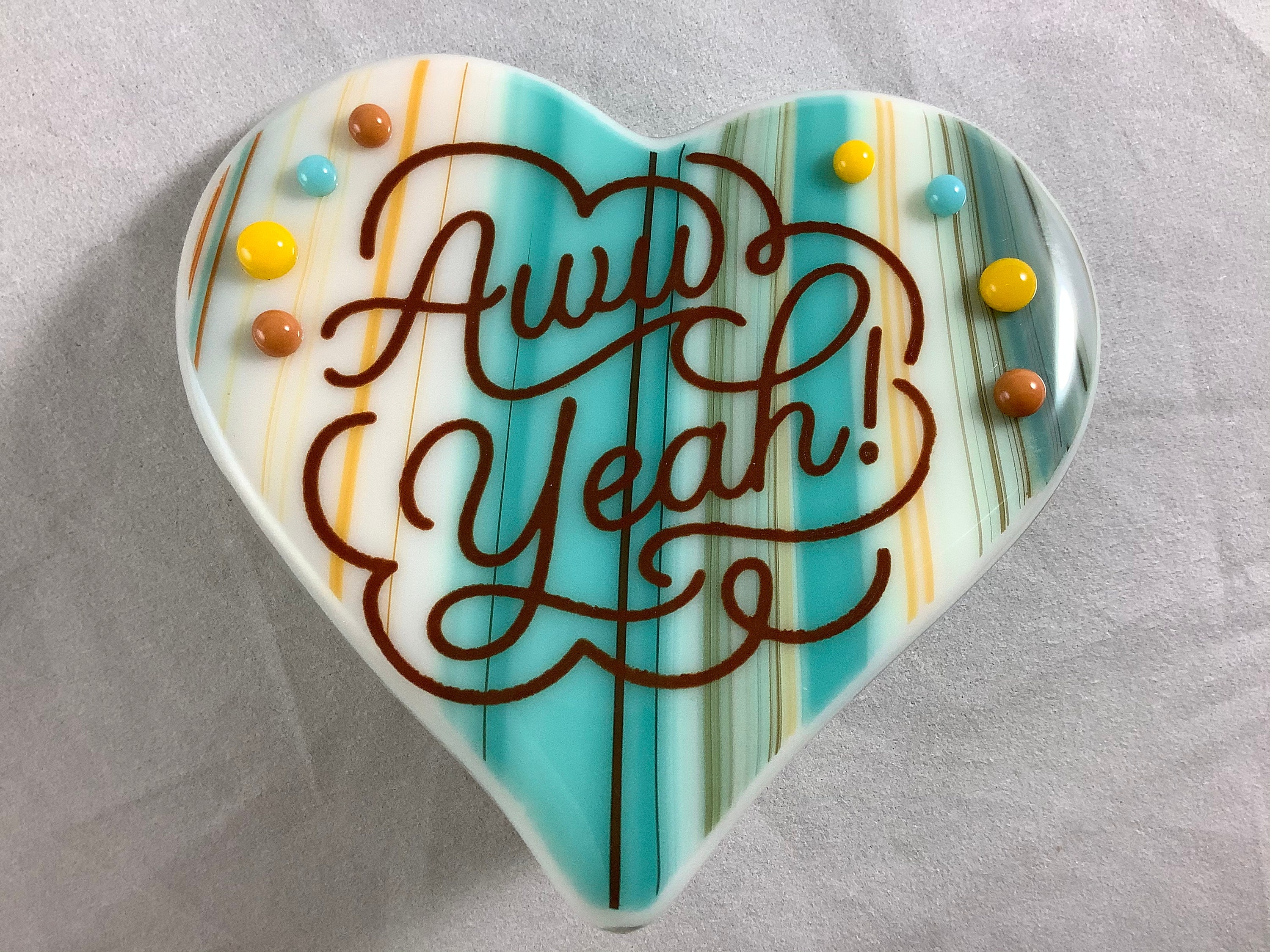 Heart Fused Glass Plug in Valentine Night Light in Etsy