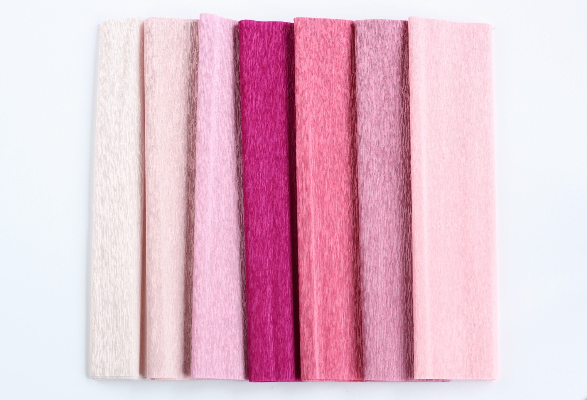 90g 7 Roll Sample Pack of Pink - Crepe Paper by Cartotecnica Rossi