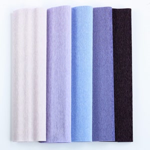 90g 5 Roll Sample Pack of Blue/Purple  - Crepe Paper by Cartotecnica Rossi