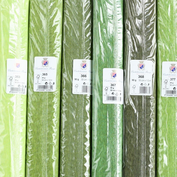 90g Crepe Paper by Cartotecnica Rossi (150x50cm) - Quality Medium Weight Italian Florist Crepe Paper