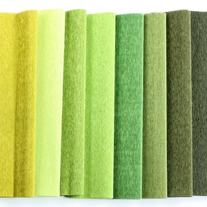 90g 6 Roll Sample Pack of Green  - Crepe Paper by Cartotecnica Rossi