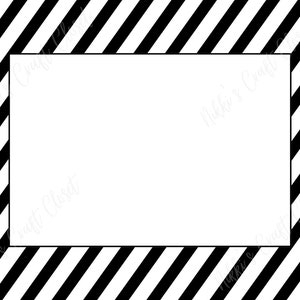 Customizable Striped Paper Borders, Printable Invitation Borders, Personalized Rainbow Flyer Frames, Set of Ten Striped Flyer Borders