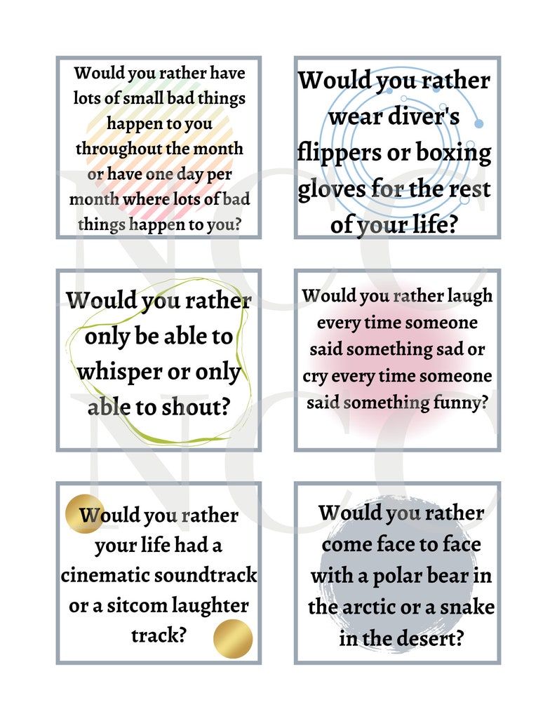 Laminated Icebreaker Team Building Cards, Fun Party Game for Game Night