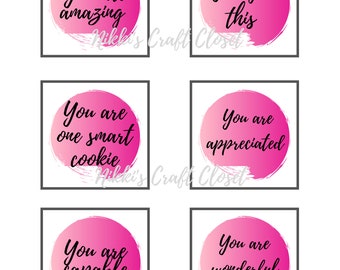 Printable Inspirational Motivational Cards, Affirmation Cards and Encouragement Notes, Virtual employee engagement