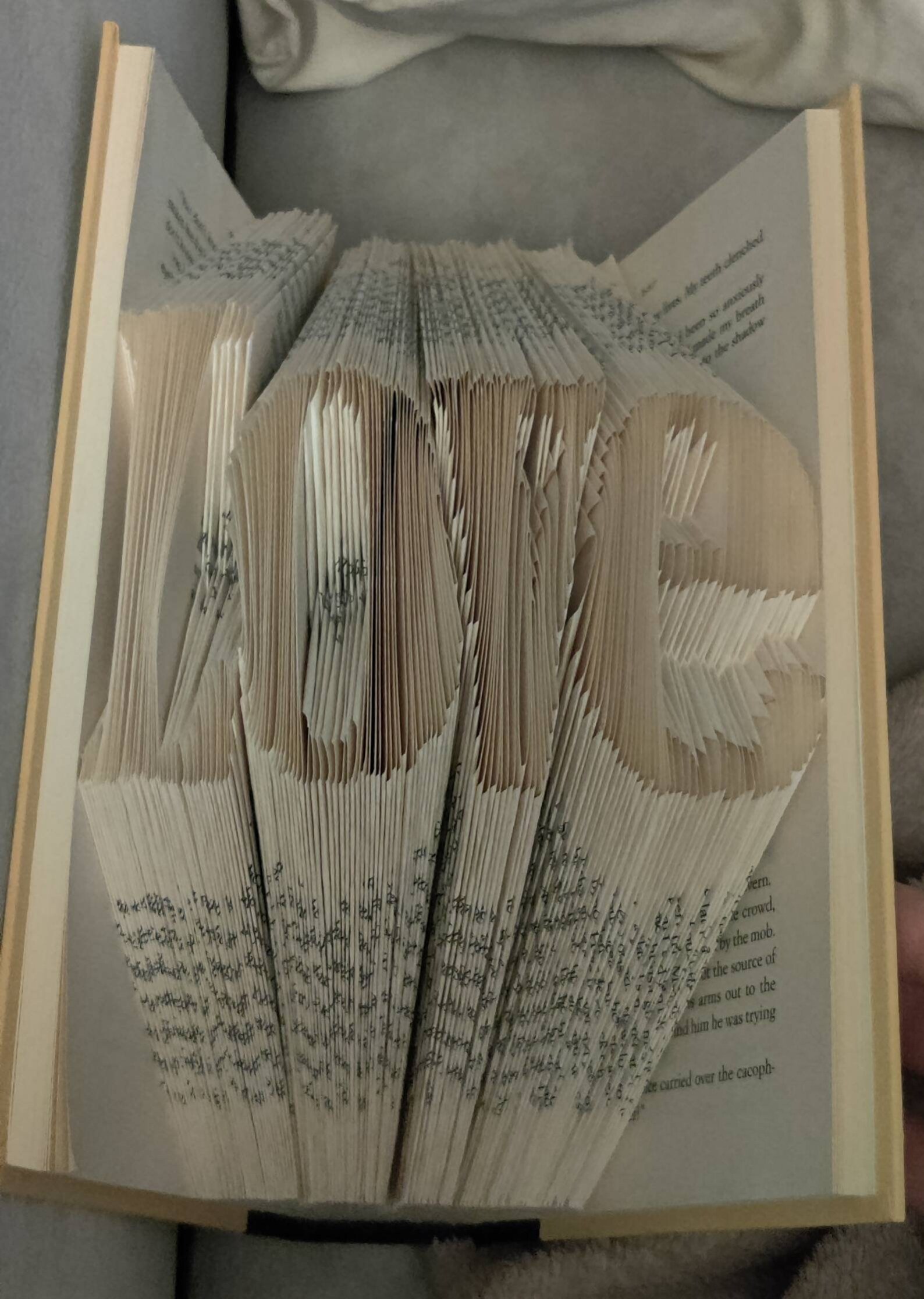 Love Folded Book Art Book of Love Valentine's Gift Love Etsy