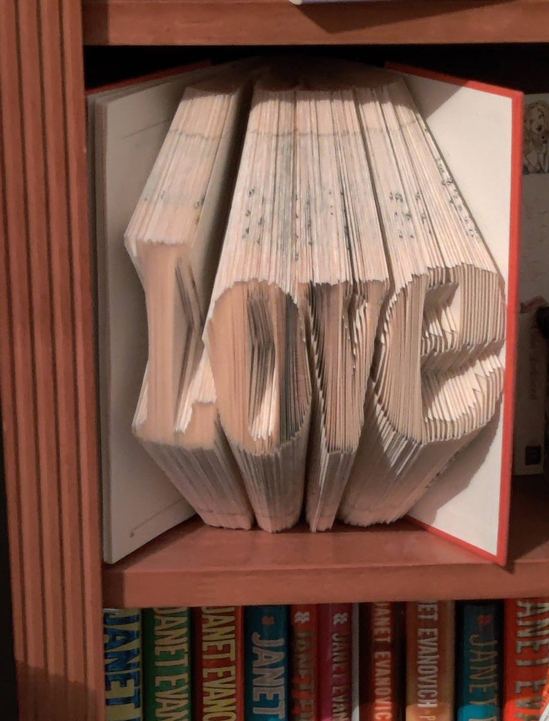 Love Folded Book Art Book of Love Valentine's Gift Love Etsy
