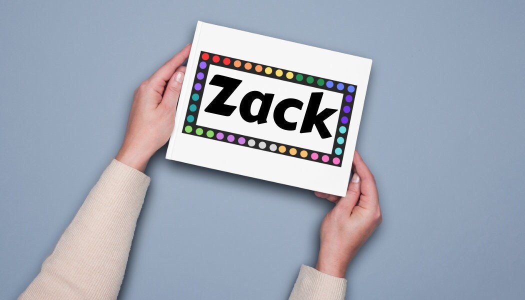 Printable Classroom Name Tag, Student Desk Label, Office Name Cards, Printable Polka Dot Name Labels, Class Desk Labels, Cubby Name
