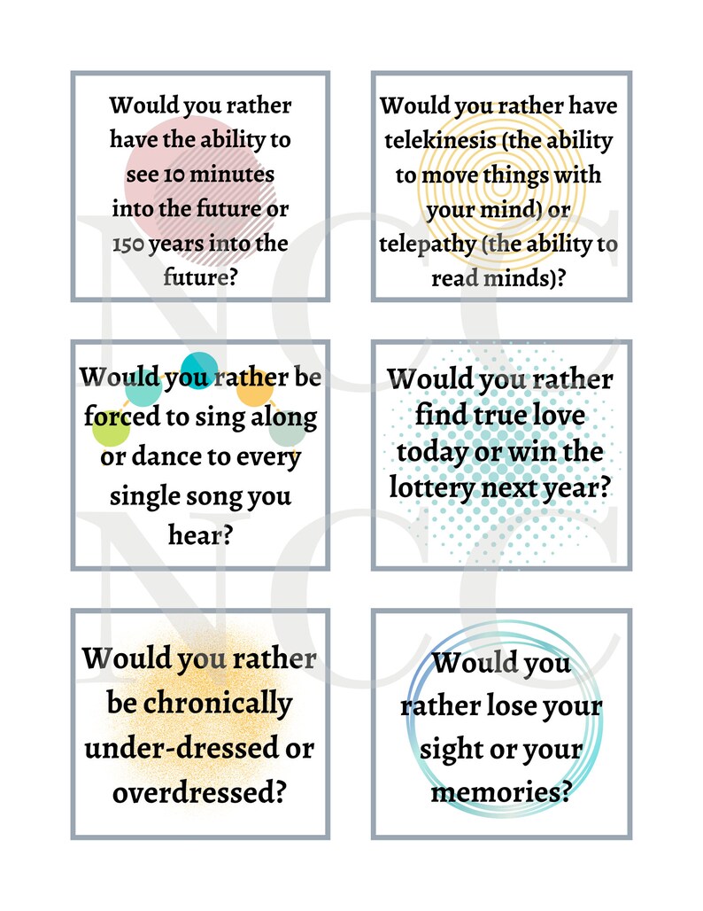 Laminated Icebreaker Team Building Cards, Fun Party Game for Game Night