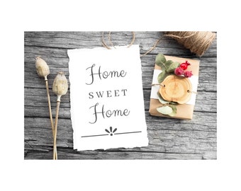 Printable Home Sweet Home Sign, Farmhouse Home Sign, Cottagecore Print, Home Wall Decor