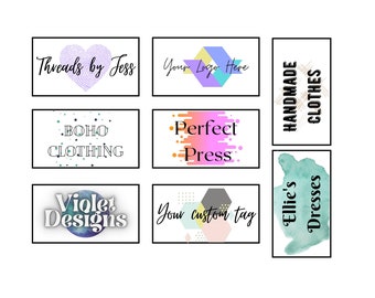 Customizable printable clothing tags for sellers, Printable clothing maker labels, digital designer clothing tag, handmade clothing label