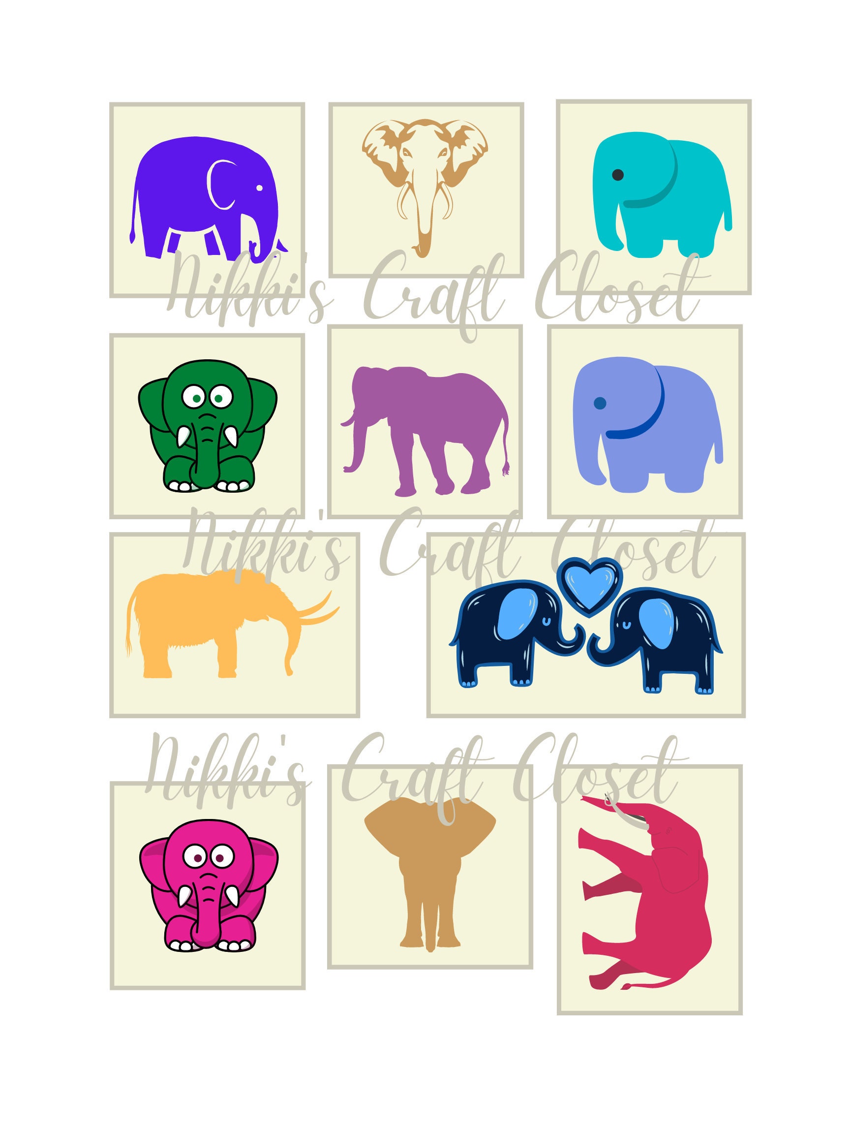 printable elephant stickers elephant clip art zoo animal