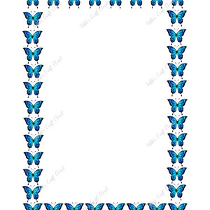 Girl Printable Paper Borders, Girl Invitation Frames, Set of Four ...