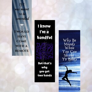 Set of Printable Funny Bookmarks, Printable Feminine Bookmark, Women ...