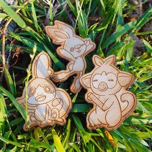 Galar Starters Wooden Pin