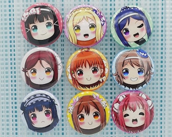 Love Live Buttons 1.5" (Aqours)