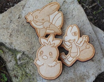 Hoenn Starters Wooden Pin
