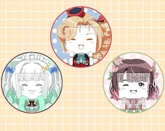 Holographic VTuber Button 2.25" (Densetsu.EXE Sign Face)
