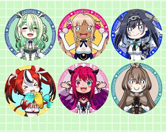 Holographic hololive English Buttons 3" (CouncilRyS)