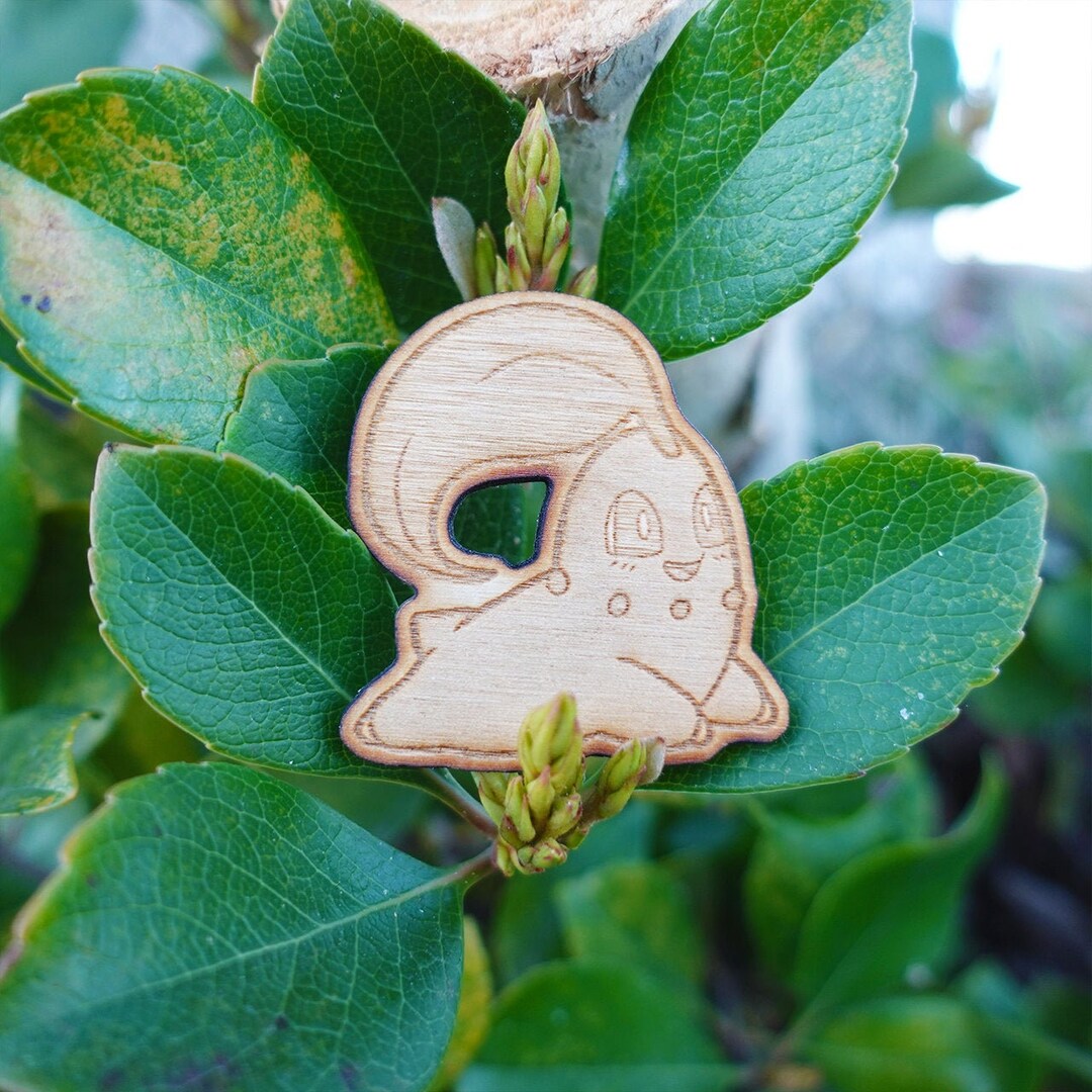 Ciko Pin Chikorita Wooden Pin - Etsy