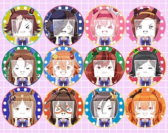 Holographic Umamusume Buttons 2.25" (Set 02 Sign Face)