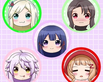 Revue Starlight Buttons 1.5" (Rinmeikan Girls School)