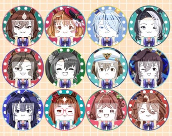 Holographic Umamusume Buttons 2.25" (Set 08 Sign Face)
