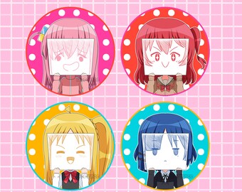 Bocchi the Rock! Buttons 2.25" (Kessoku Band Sign Face)
