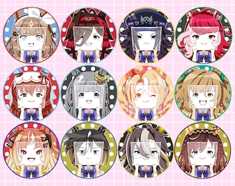 Holographic Umamusume Buttons 2.25" (Set 10 Sign Face)